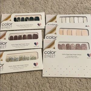 Bundle of 6 Color Street Nail Strips